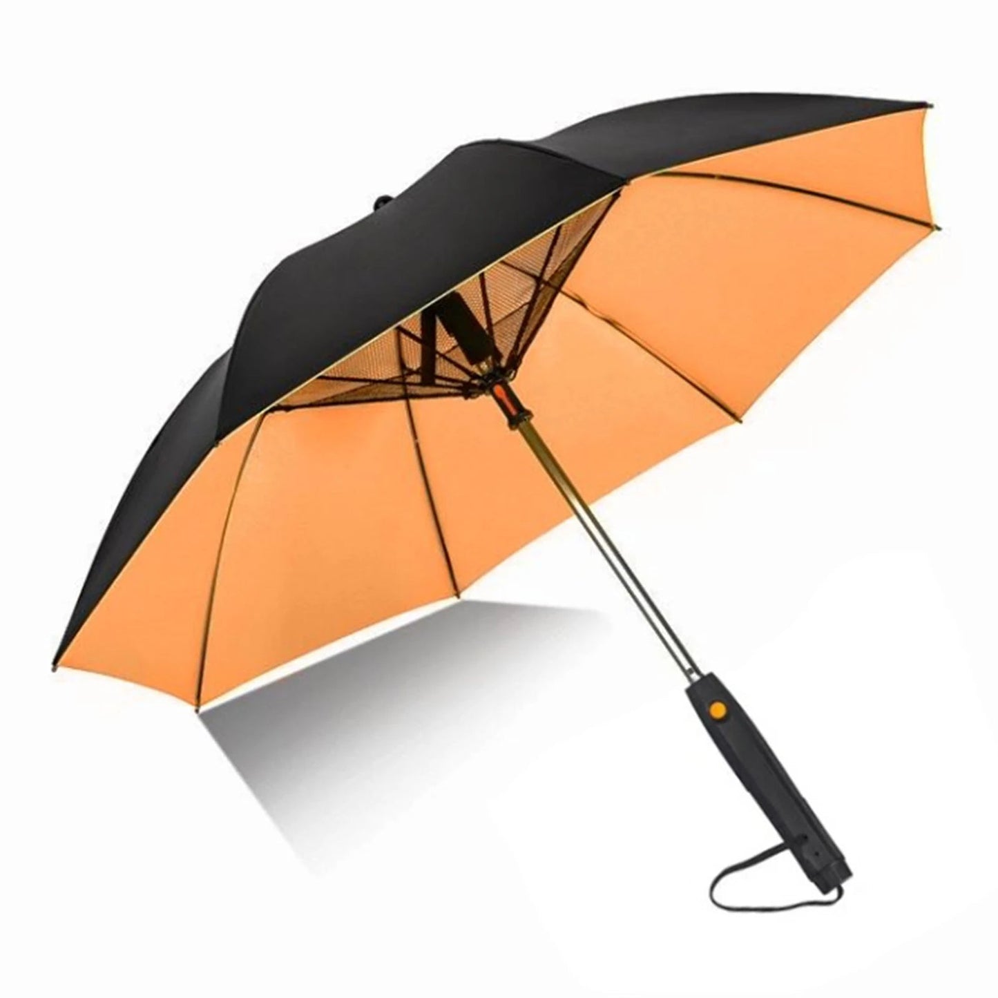Tragbarer Regenschirm mit Ventilator und Nebel
