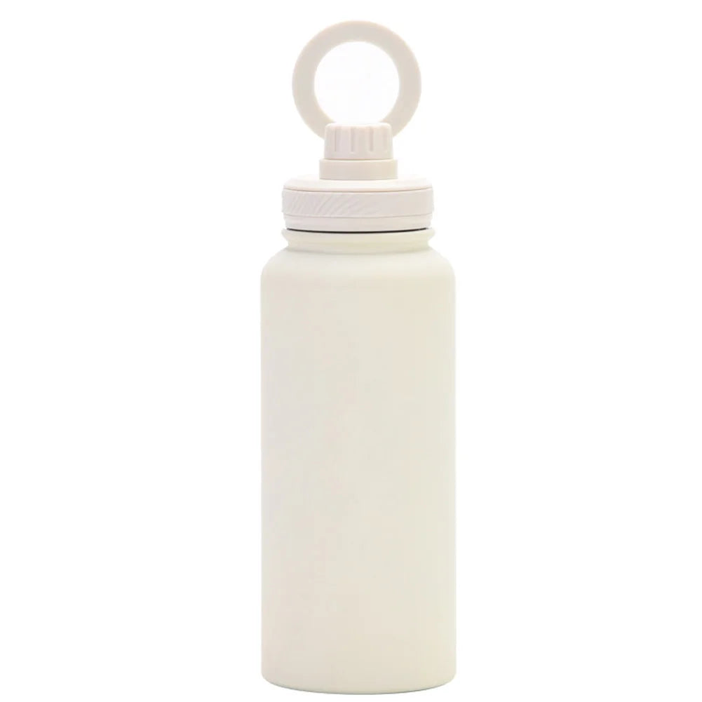 Isolierte Wasserflasche mit Telefonhalterung