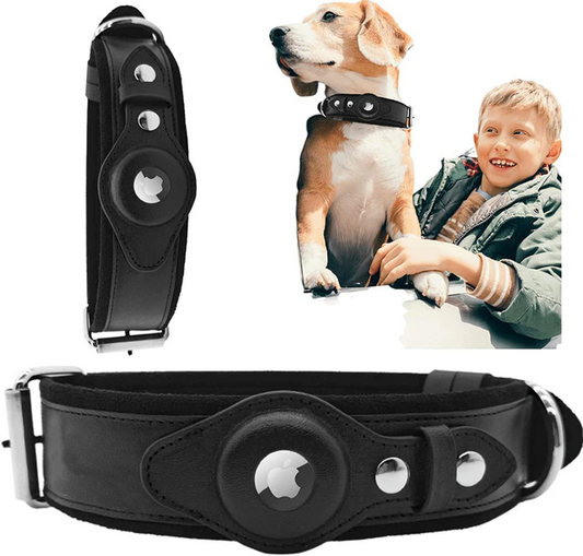 AirTag-Hundehalsband aus Leder