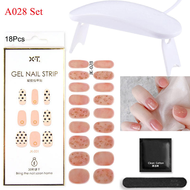 Gel-Nagelfolien mit UV-Lampen-Set