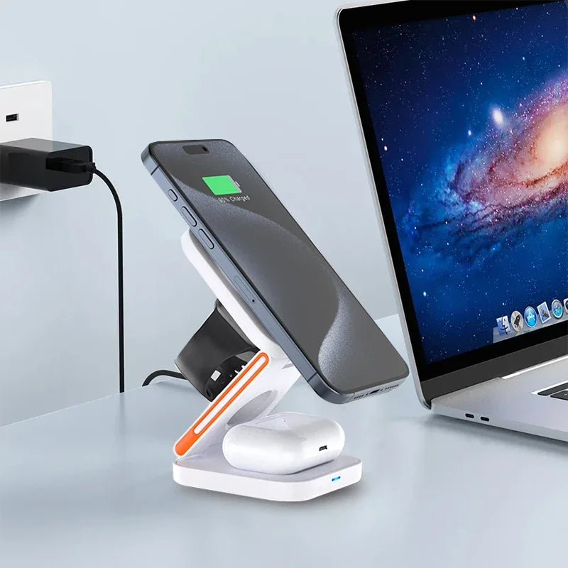 Faltbare 3-in-1-Ladestation