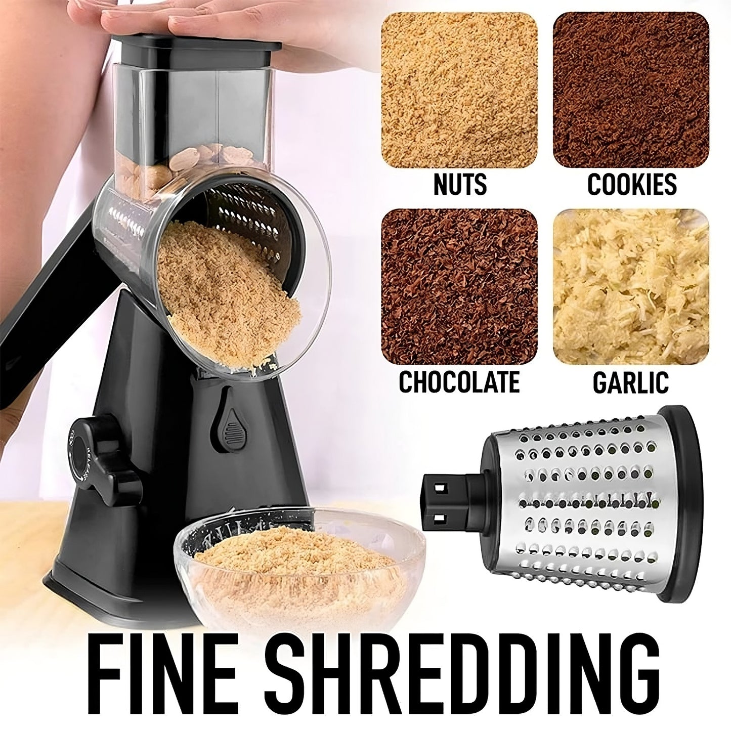 3-in-1-Käsereibe und Gemüseschneider