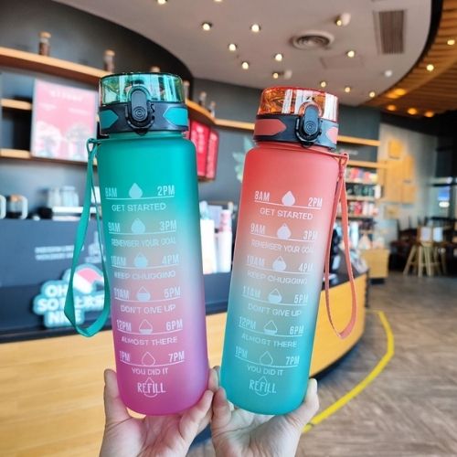 Motivierende Wasserflasche