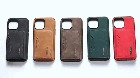 2-in-1 abnehmbare iPhone-Lederhülle, Brieftasche und Kartenhalter