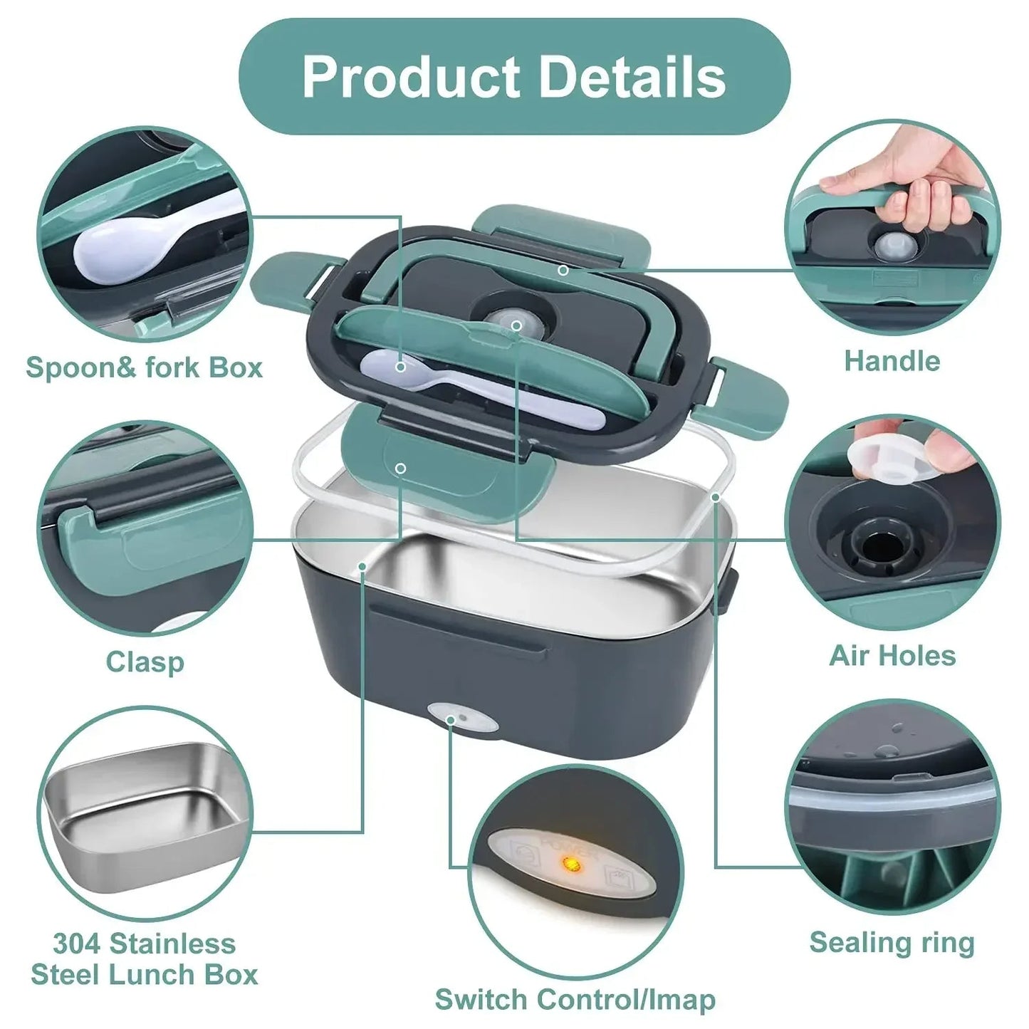 2-in-1-Lunchbox mit elektrischer Heizung