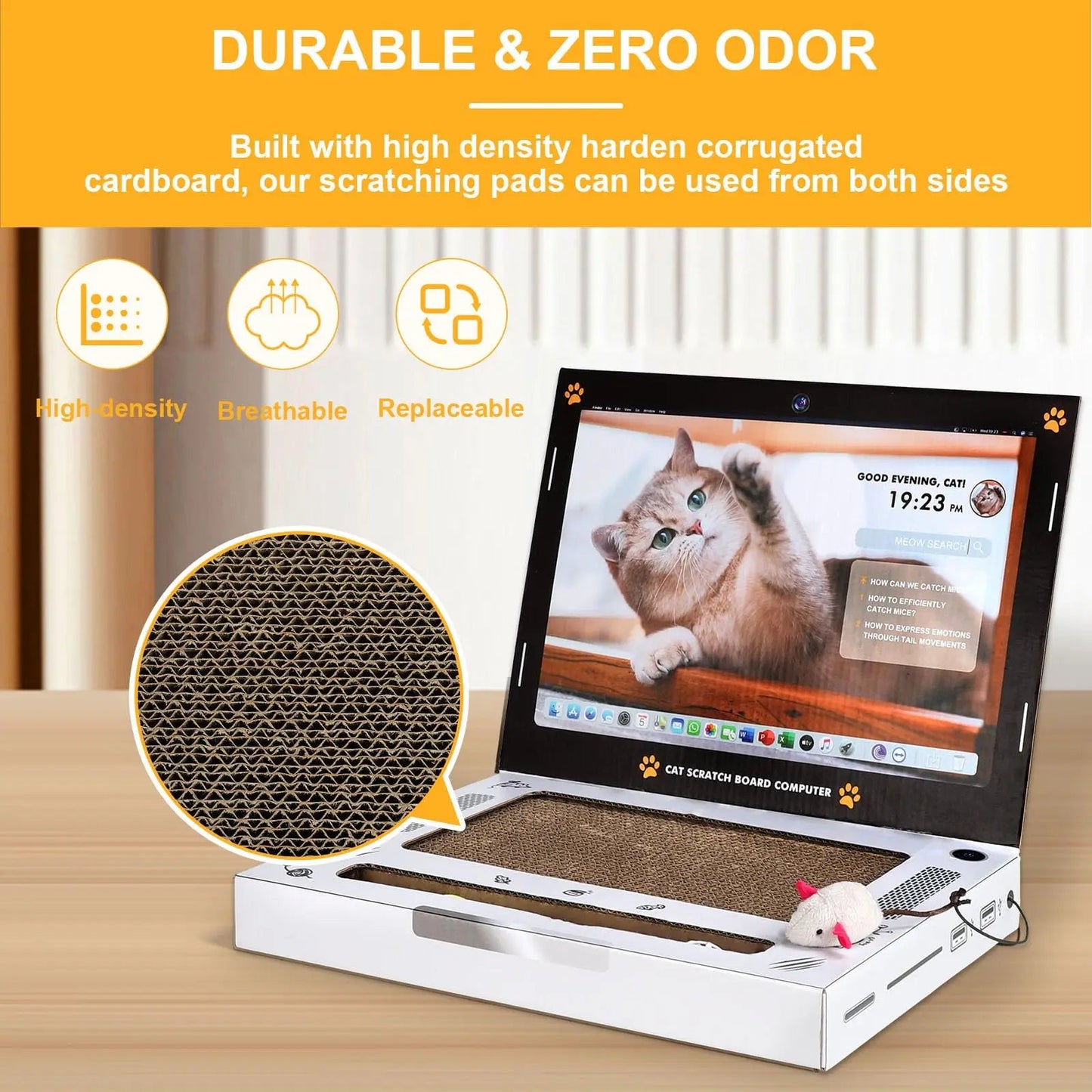 Katzenkratzbrett Laptop