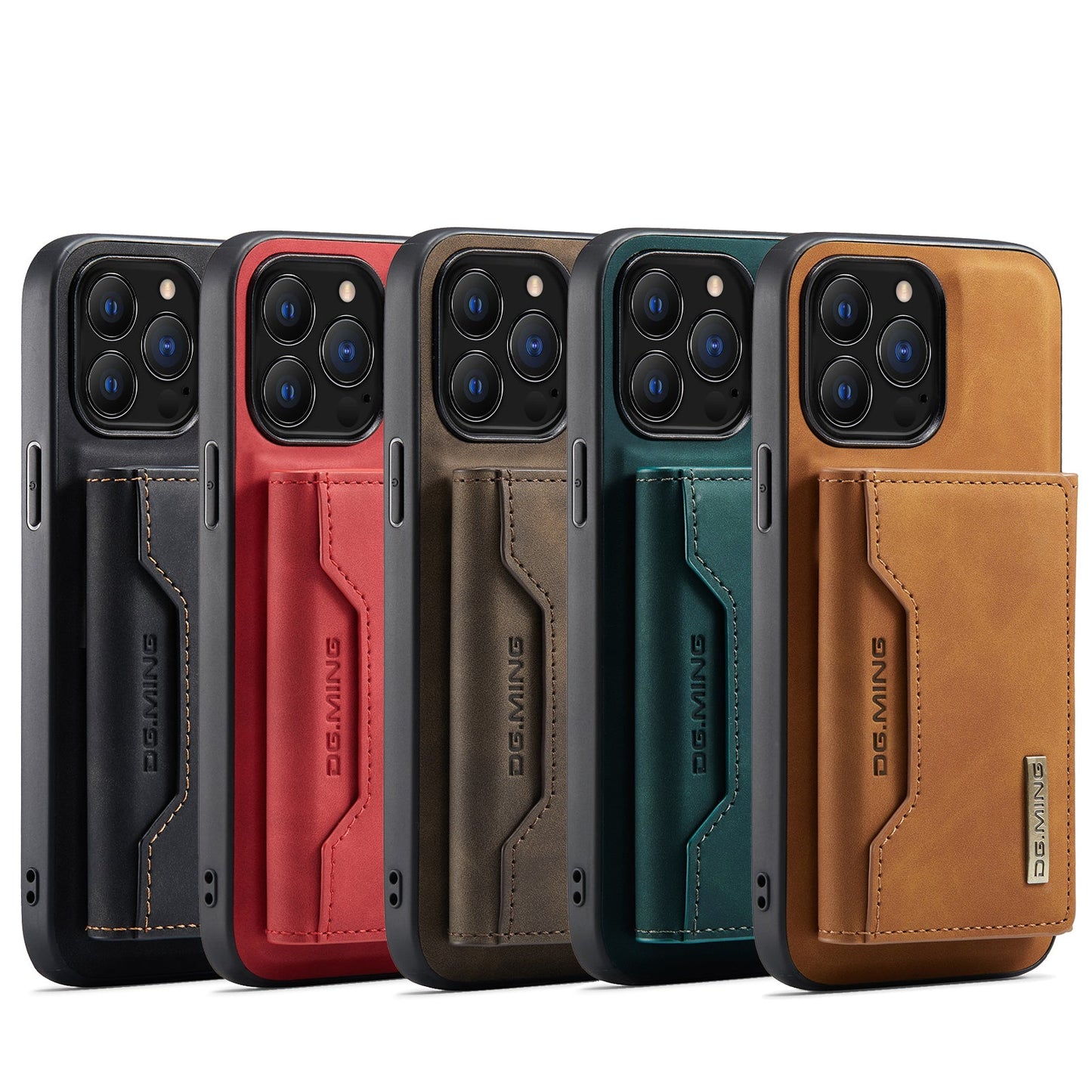 2-in-1 abnehmbare iPhone-Lederhülle, Brieftasche und Kartenhalter