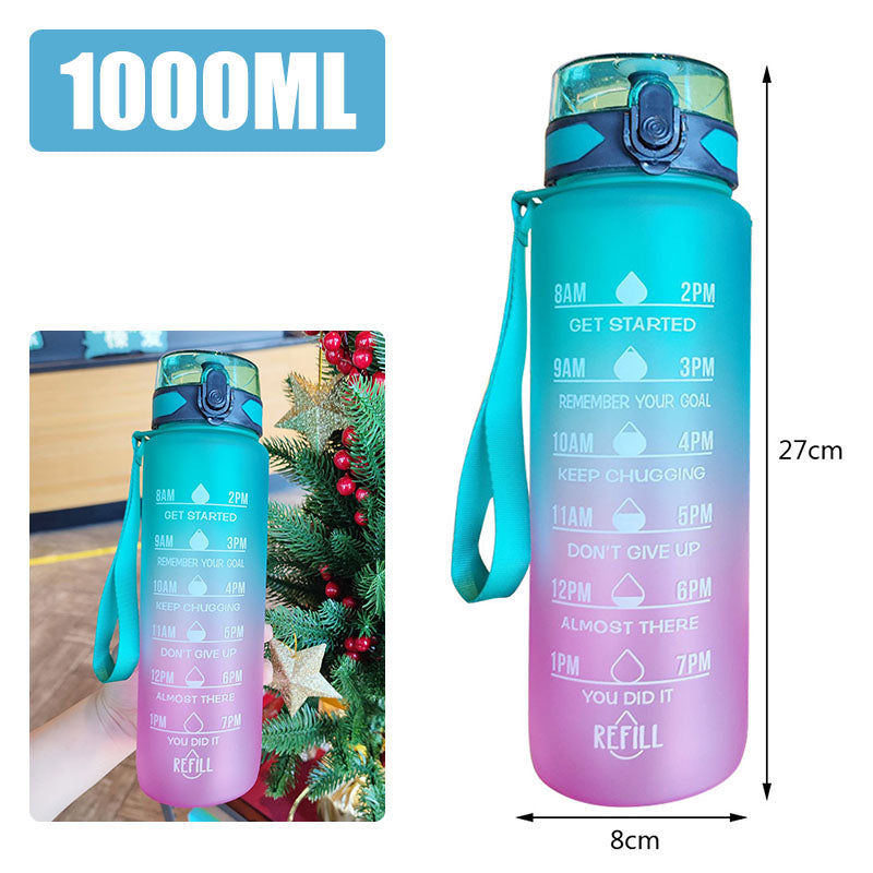 Motivierende Wasserflasche