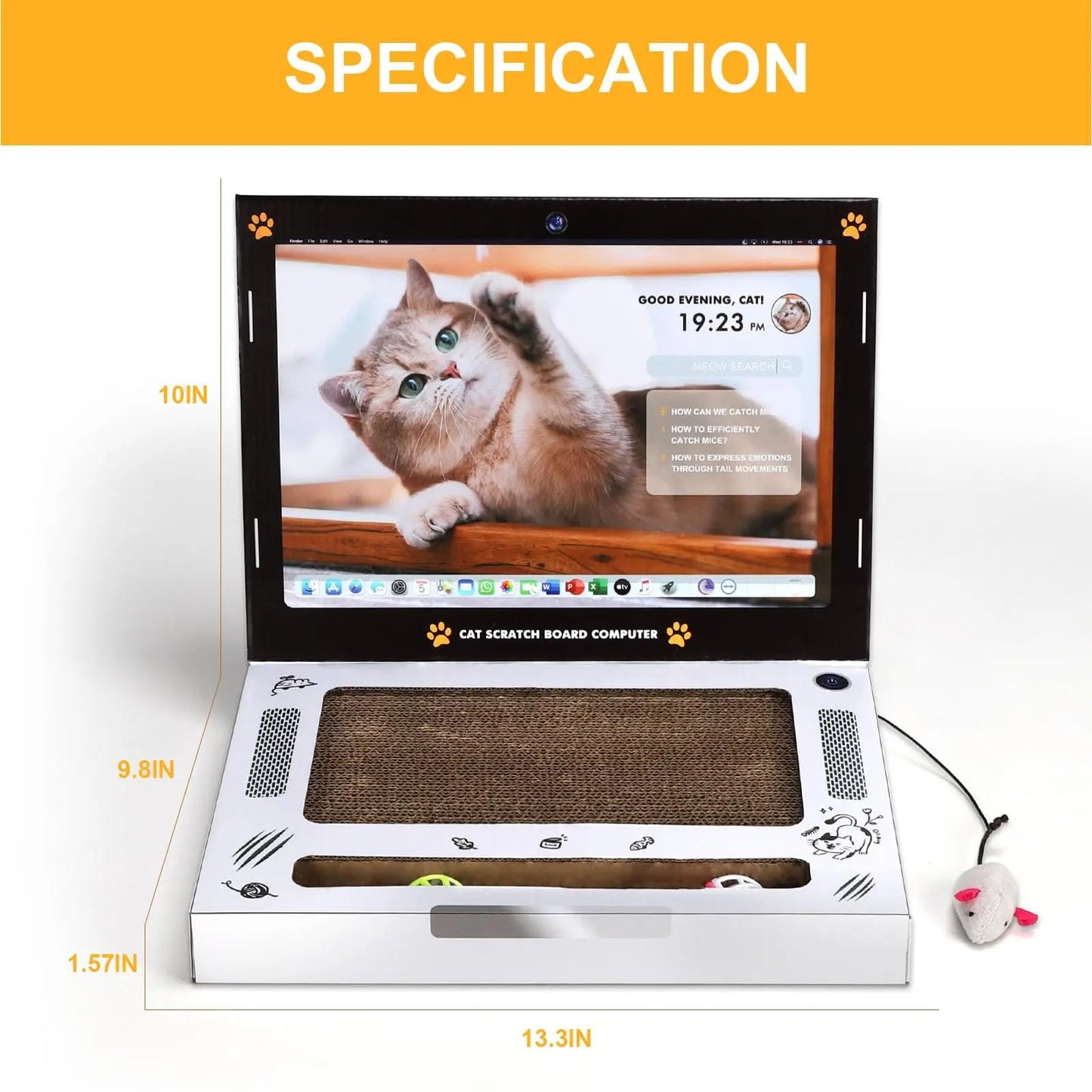 Katzenkratzbrett Laptop