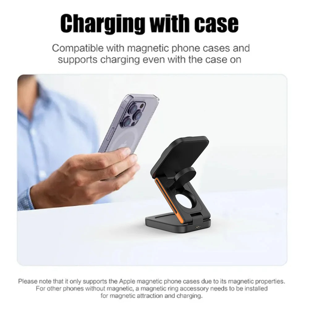 Faltbare 3-in-1-Ladestation
