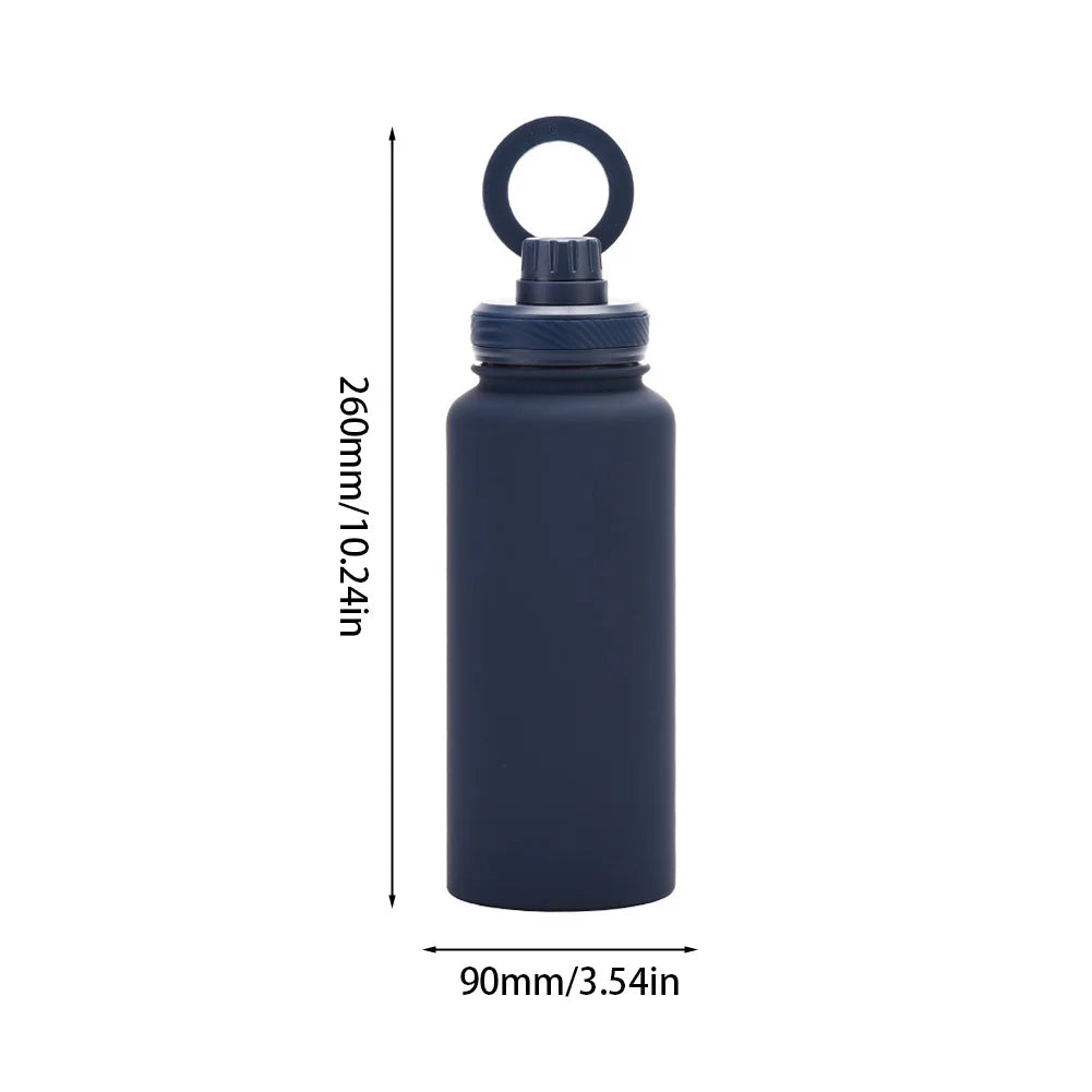 Isolierte Wasserflasche mit Telefonhalterung