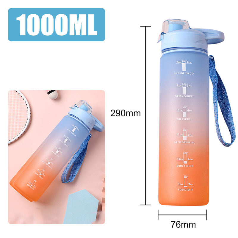 Motivierende Wasserflasche