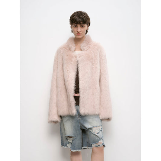 "Heartbeat Mark" Tuscany sheepskin women's short fur coat