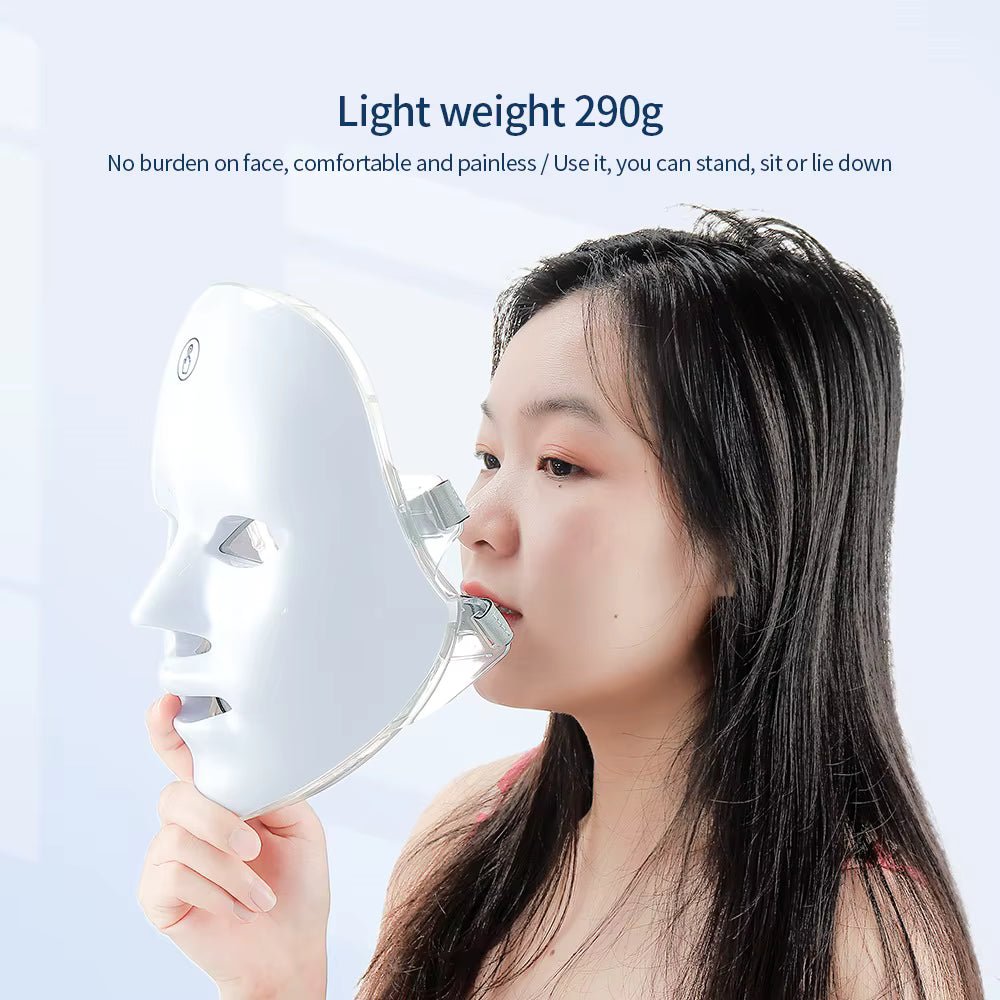 Wireless 7 Colors LED Face Beauty Mask for Skin Tighten Rejuvenation