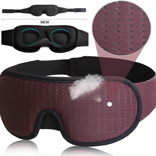 Sovmask 3D ventilerad, ljusblockande och justerbar
