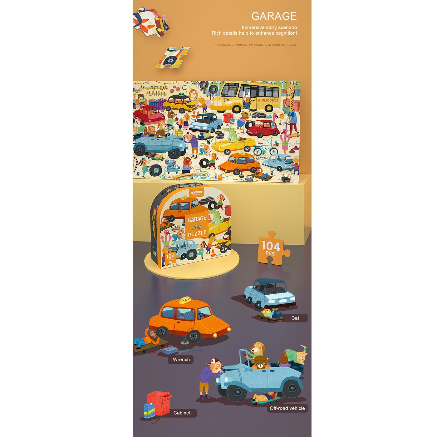 Busy Garage 104pcs Puzzle Gift Box-2