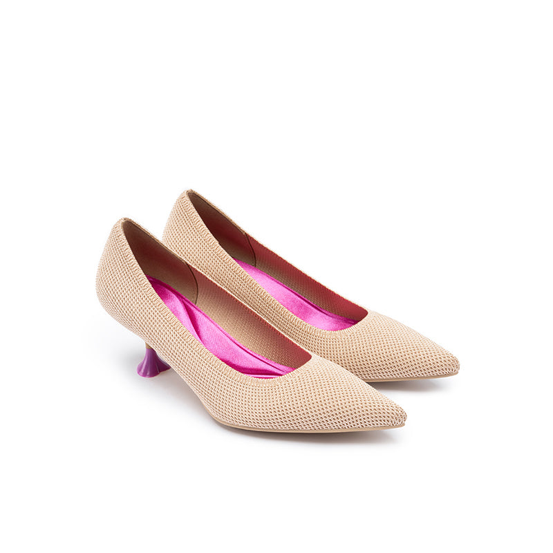Classy Madam Pointed Toe Kitten Heels-3