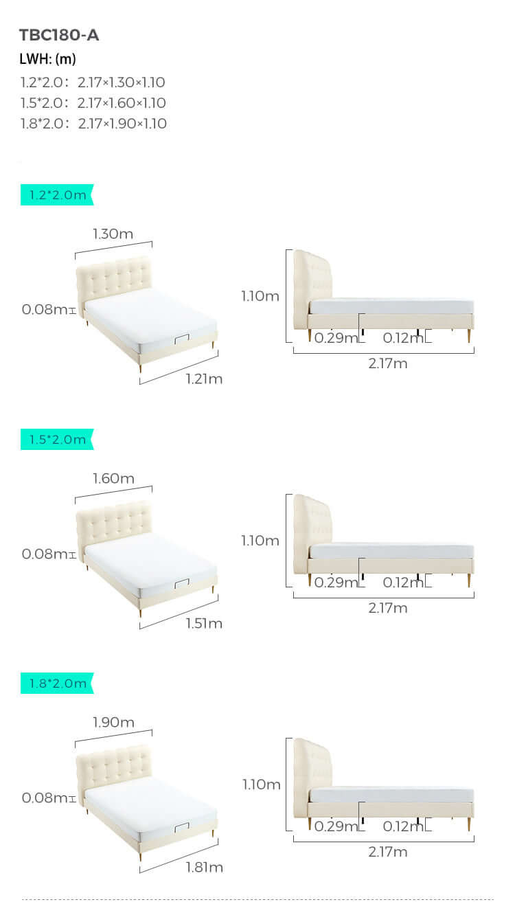 Cream Bubble Bed and Mattress for Children-3