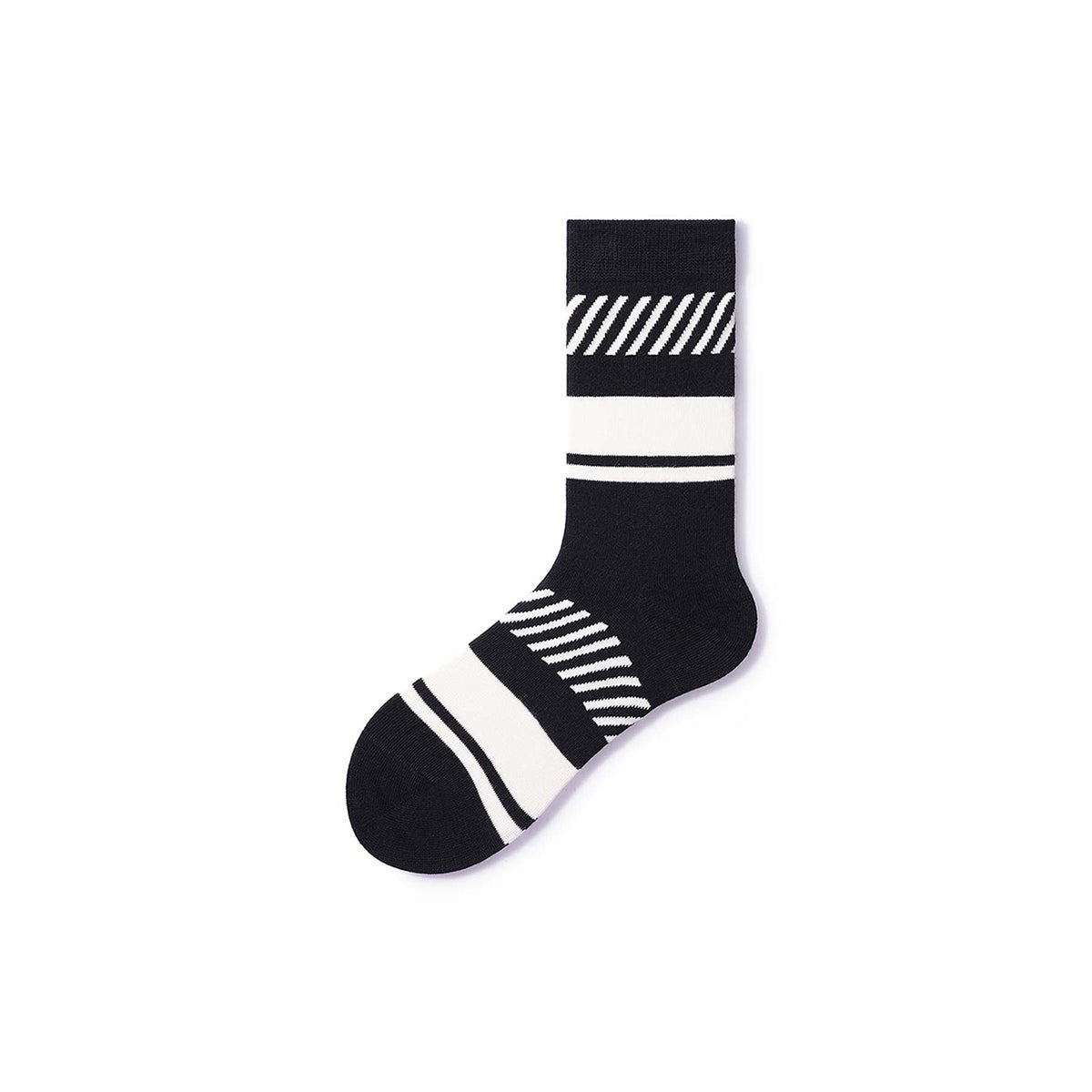 Creative Stripes All-season Men 5pcs Crew Socks Set-3