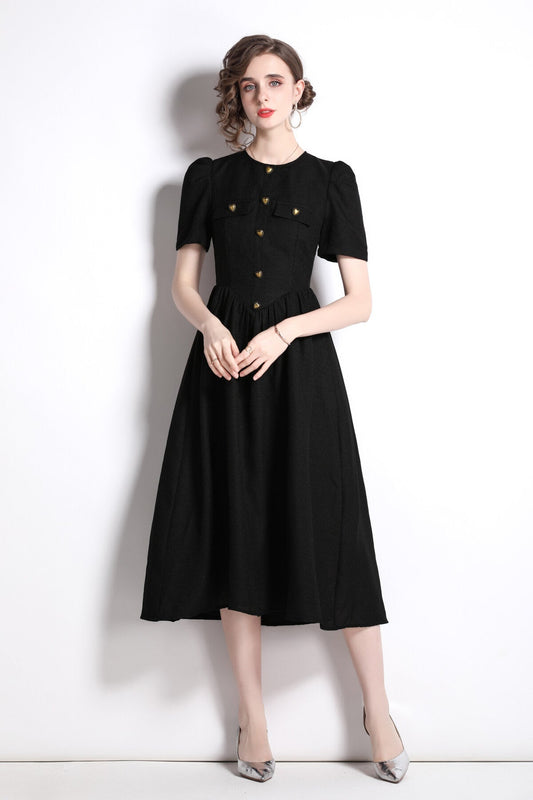 Everyday Elegant Black Dress-1
