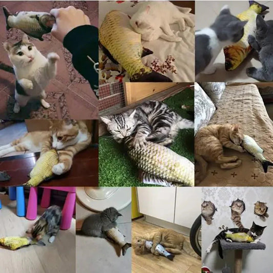 Interaktiv kattleksak Sprattlande Fisk