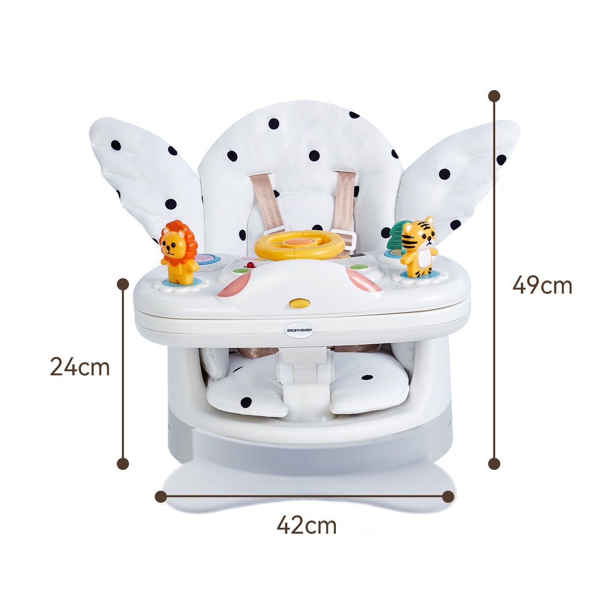 Little Angel 5-In-1 Pink Baby Activity Center High Chair-3