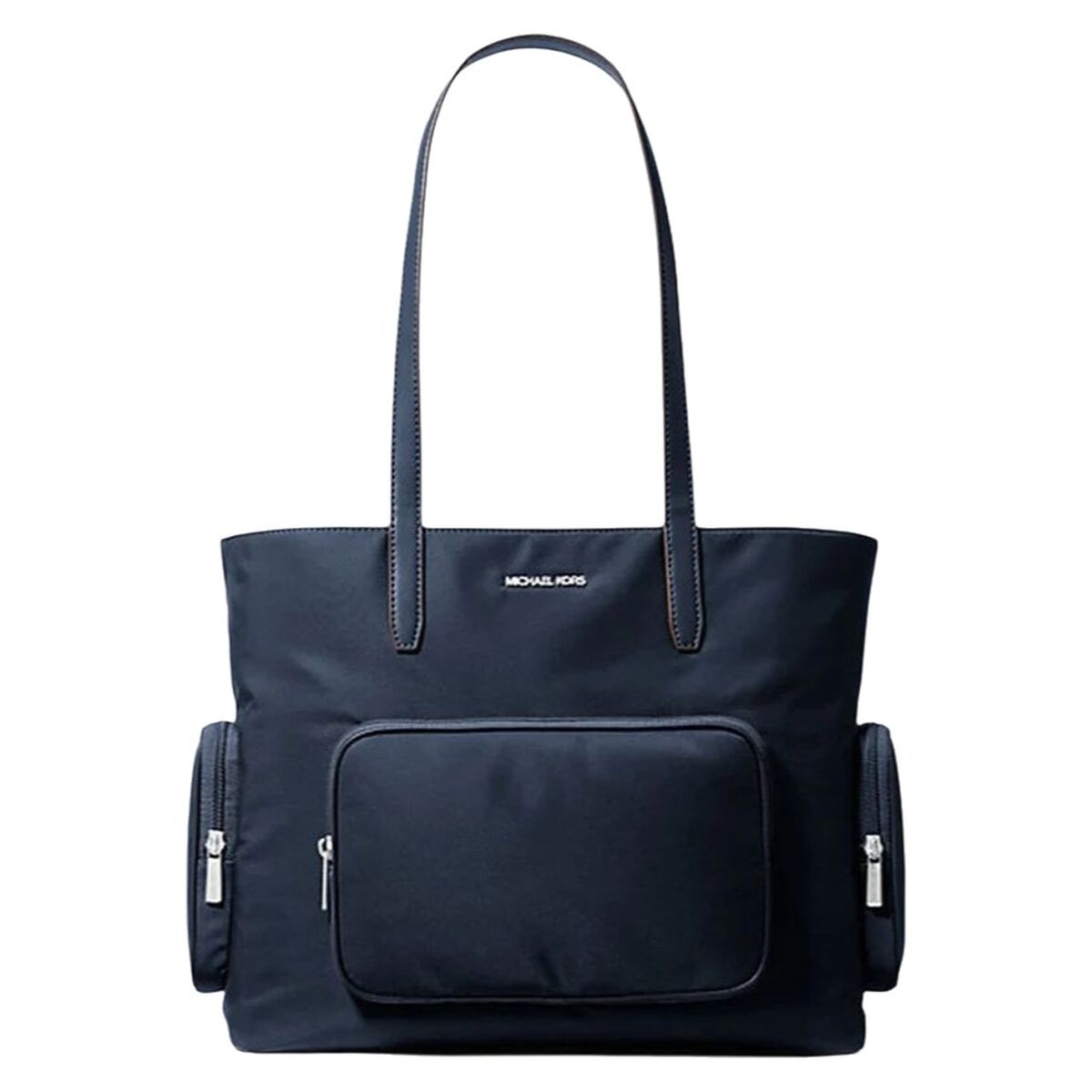 Michael Kors Axelväska Khai Tillverkad Atervunnet Blå