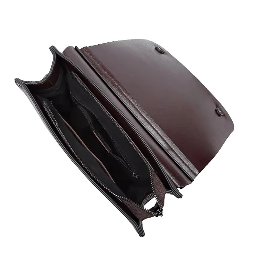 Ryggsäck i äkta läder, justerbara axelremmar