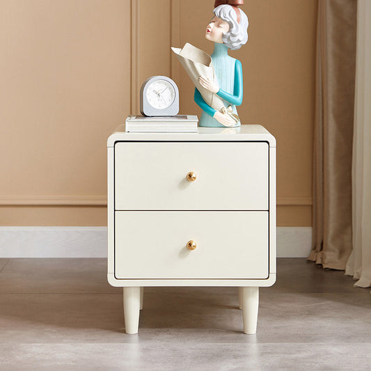 Nordic Modern Minimalist White Bedside Table for Children-0