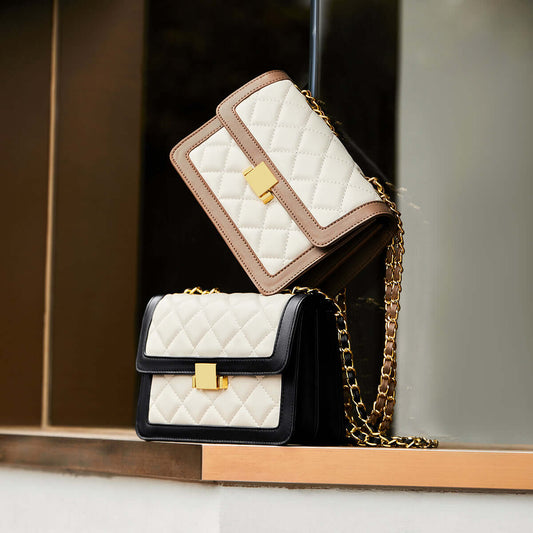 Paris Diamond-Quilted Chain Shoulder Bag-1