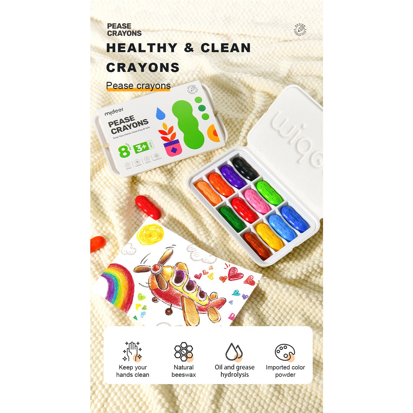 Pease Crayons 8 Colors-2