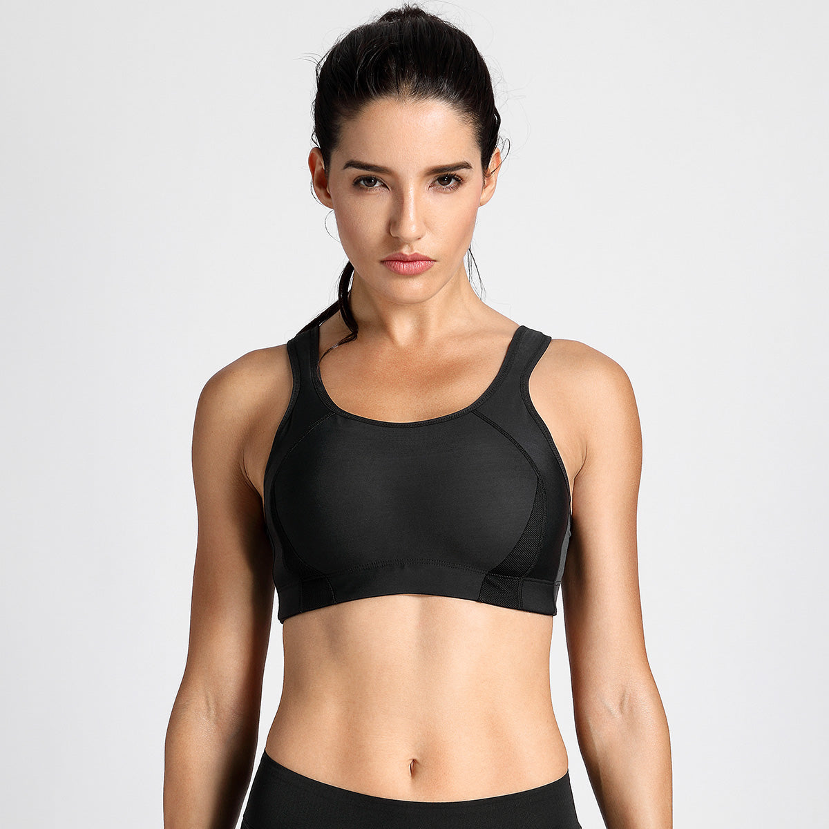 Quick Dry High Impact Padded Wireless Workout Bra-0