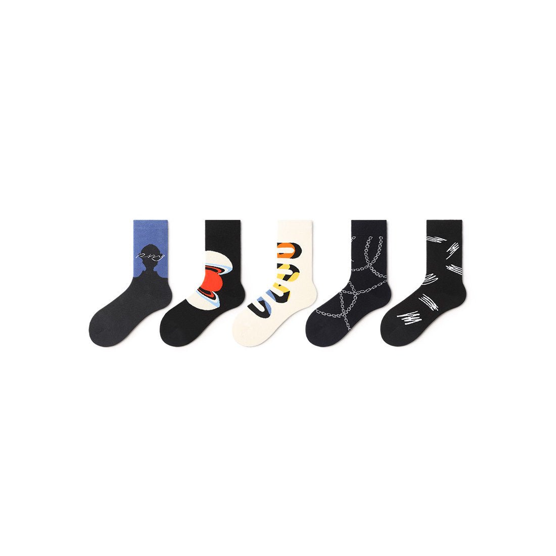 Ring All-season Men 5pcs Crew Socks Set-0