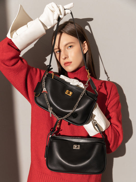 Santa Monica Leather Shoulder Bag-1