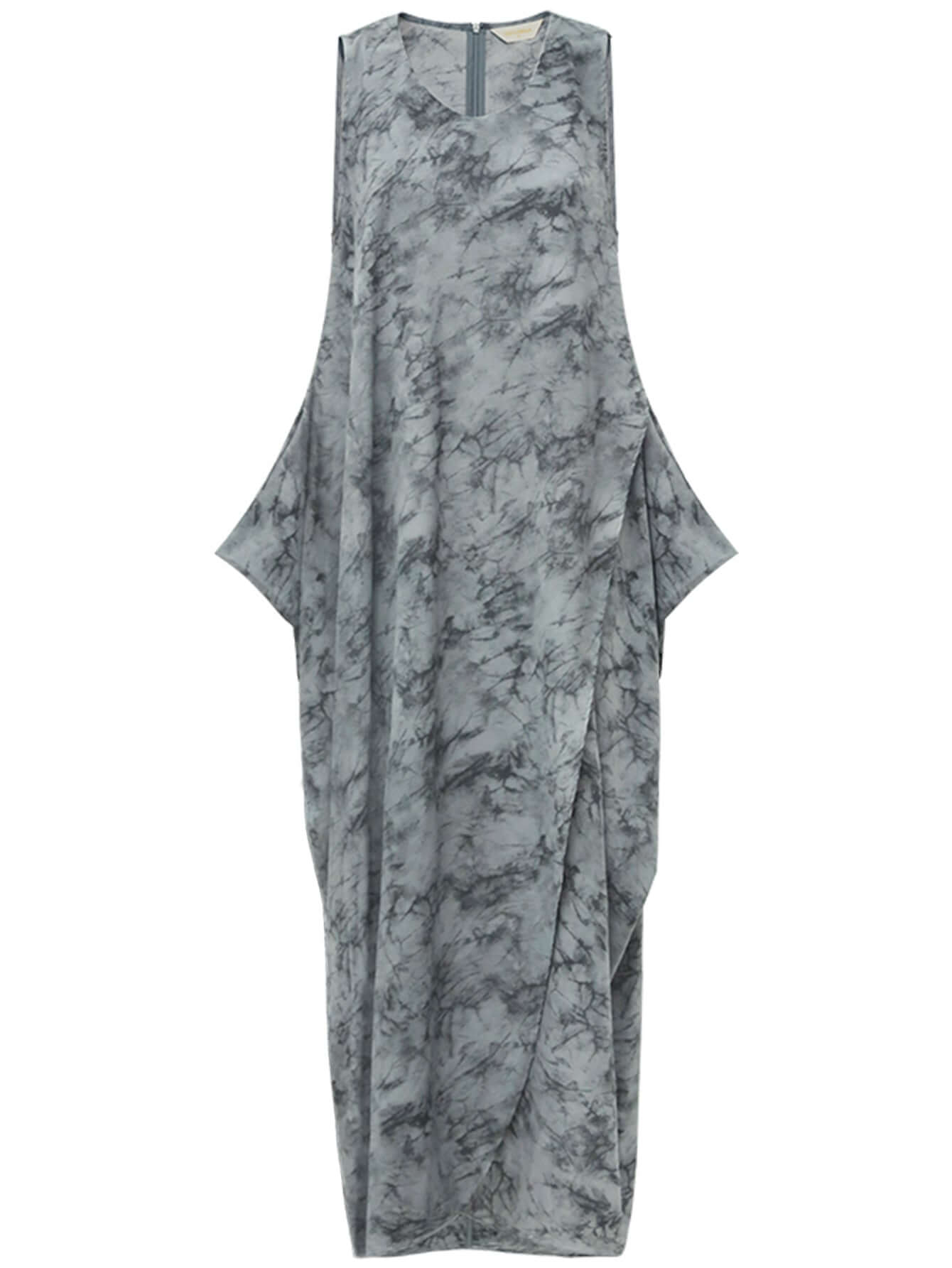 Serene Zen Tie-Dye Print Tank Dress-3