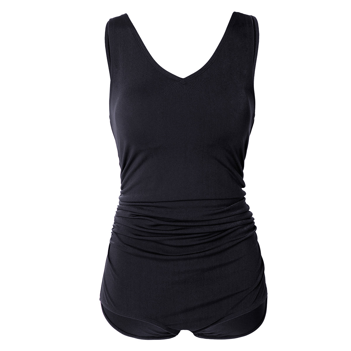 Shirred Athletic One Piece Swimsuit-3