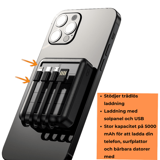 Solcell powerbank – ladda dina enheter med solenergi