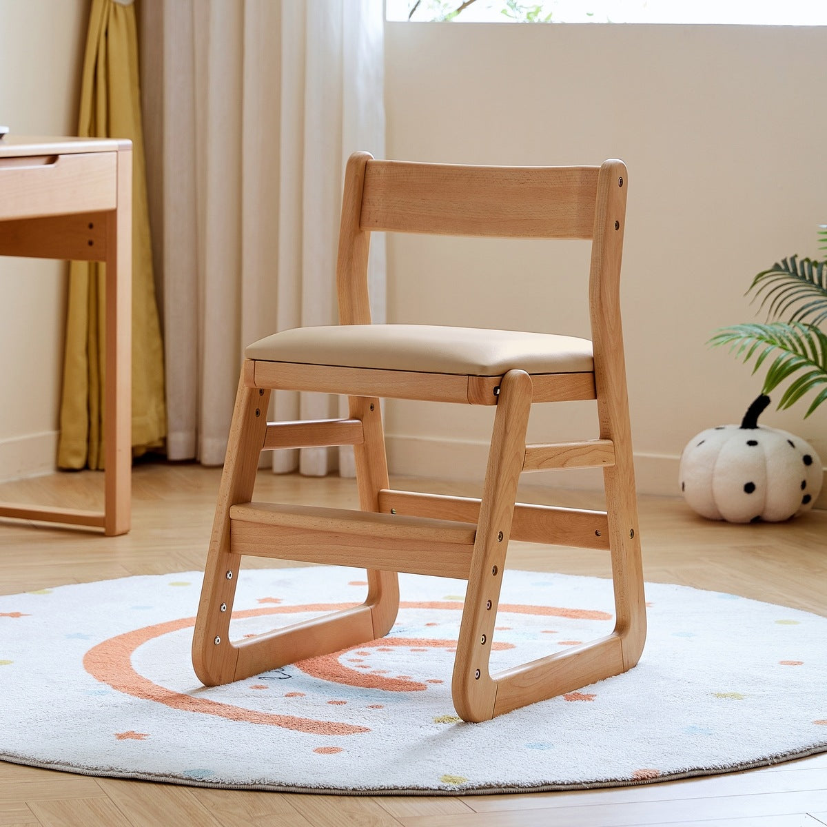 Solid Wood Adjustable Kids Chair-3