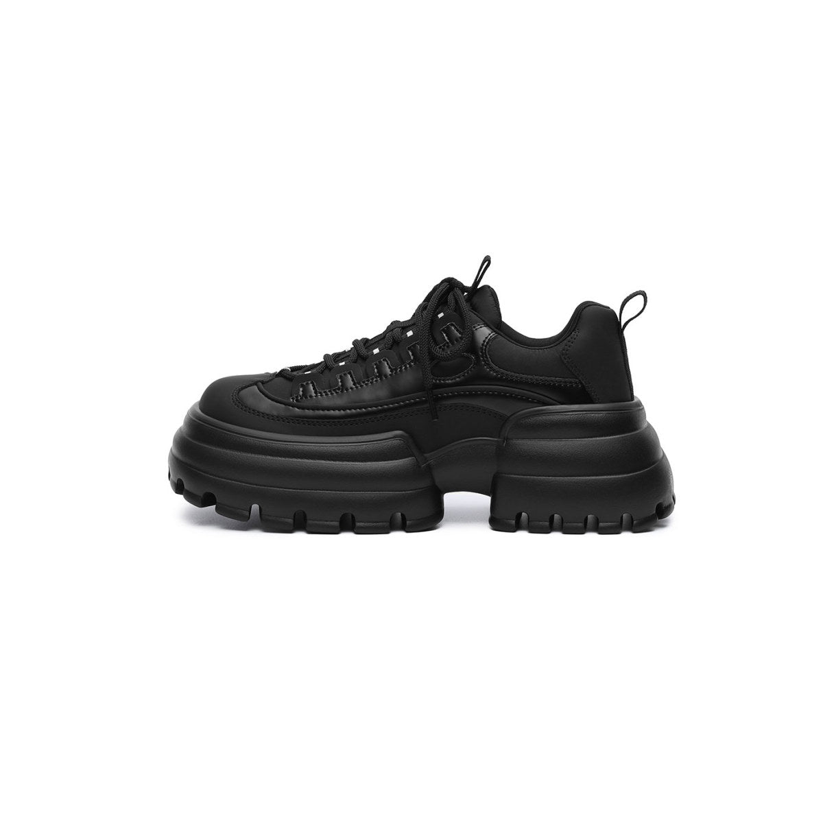 Thick Gear Heel Platform Lace Ups-0