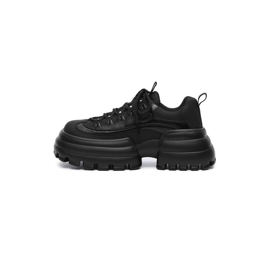 Thick Gear Heel Platform Lace Ups-0