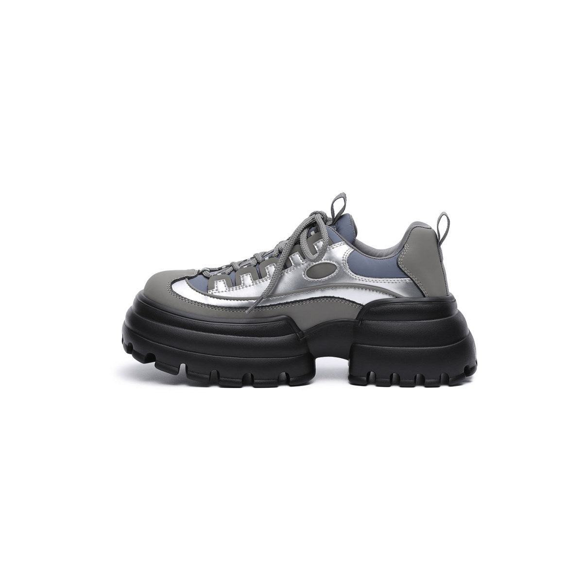 Thick Gear Heel Platform Lace Ups-5