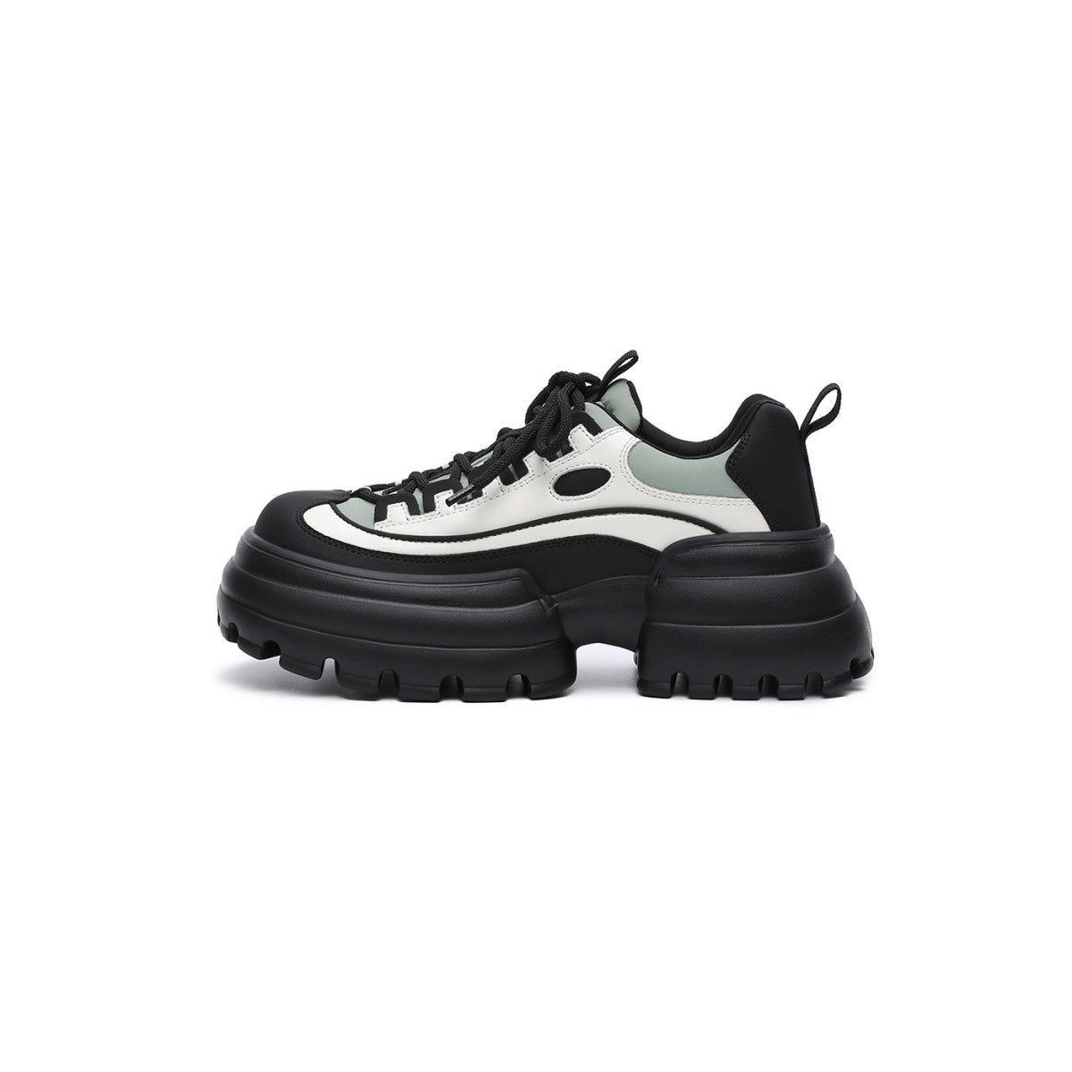 Thick Gear Heel Platform Lace Ups-6