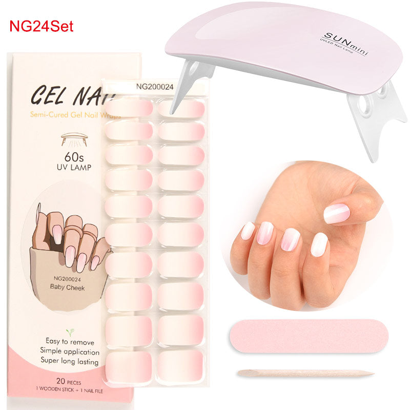 Gel-Nagelfolien mit UV-Lampen-Set