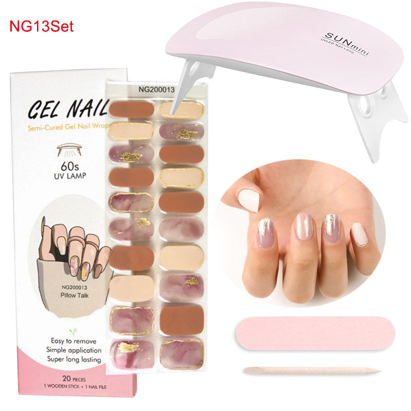 Gel-Nagelfolien mit UV-Lampen-Set