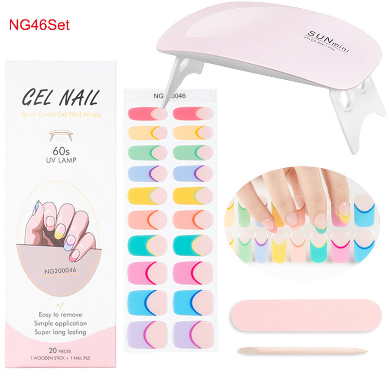 Gel-Nagelfolien mit UV-Lampen-Set