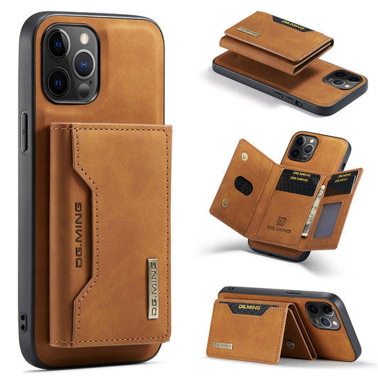 2-in-1 abnehmbare iPhone-Lederhülle, Brieftasche und Kartenhalter