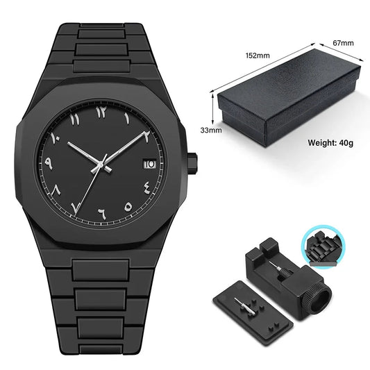 Minimalistische Uhr mit arabischen Ziffern