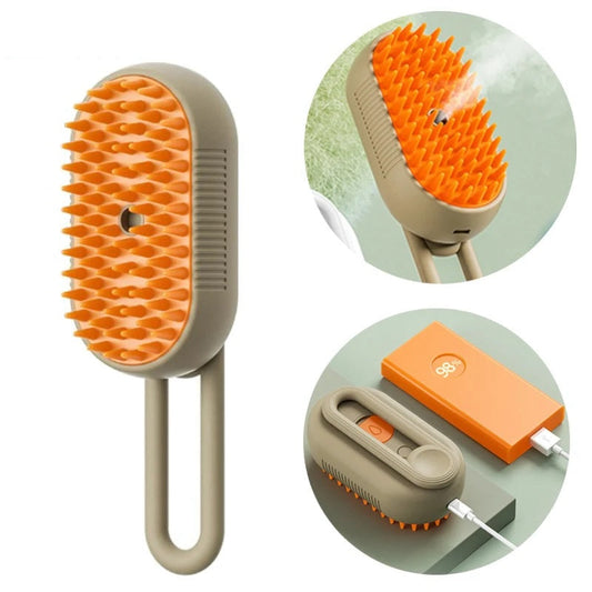 3-in-1-Katzendampfbürste, verbesserte Version