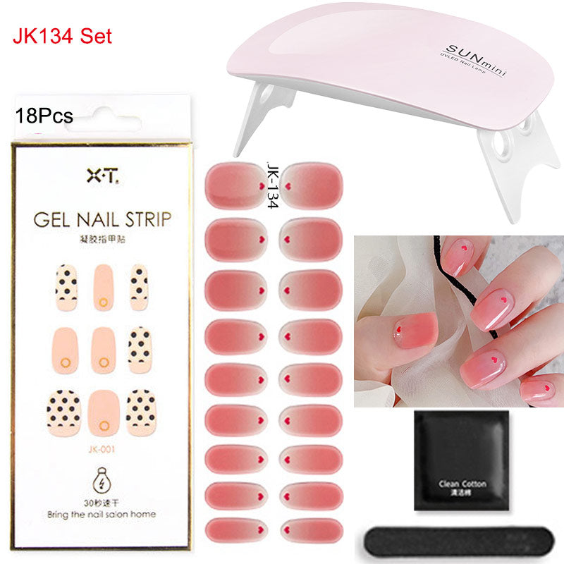 Gel-Nagelfolien mit UV-Lampen-Set