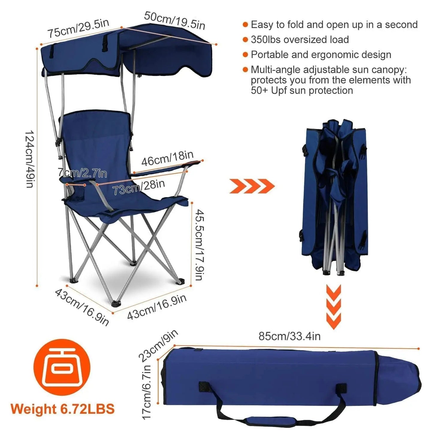 Camping Chair with Canopy